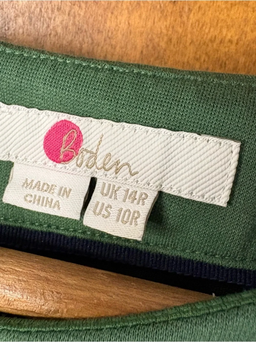 Boden Jessica Ponte Knit Green Tie Waist Sheath Dress 10 Work Office Career Mod - Picture 15 of 15